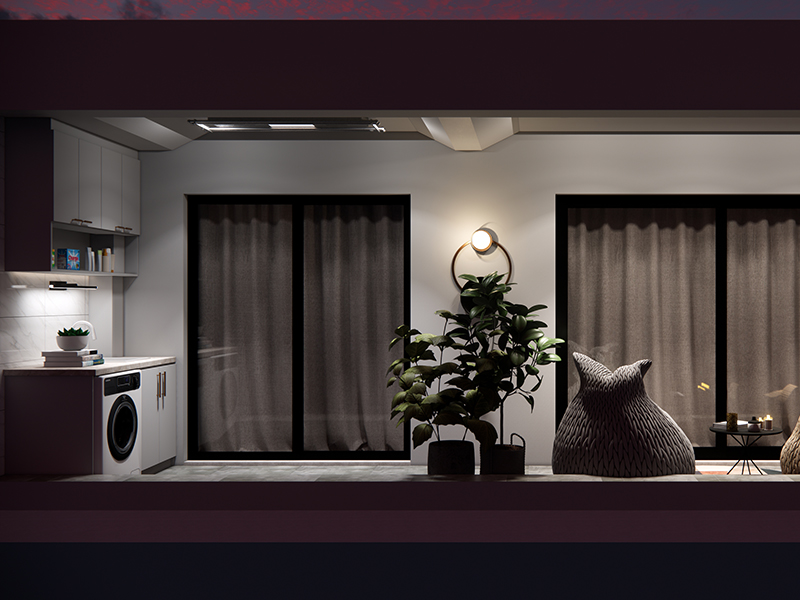 6平陽臺(tái)裝修 鄭州市鴻盛新城美式鄉(xiāng)村風(fēng)格 室內(nèi)局部裝修效果圖