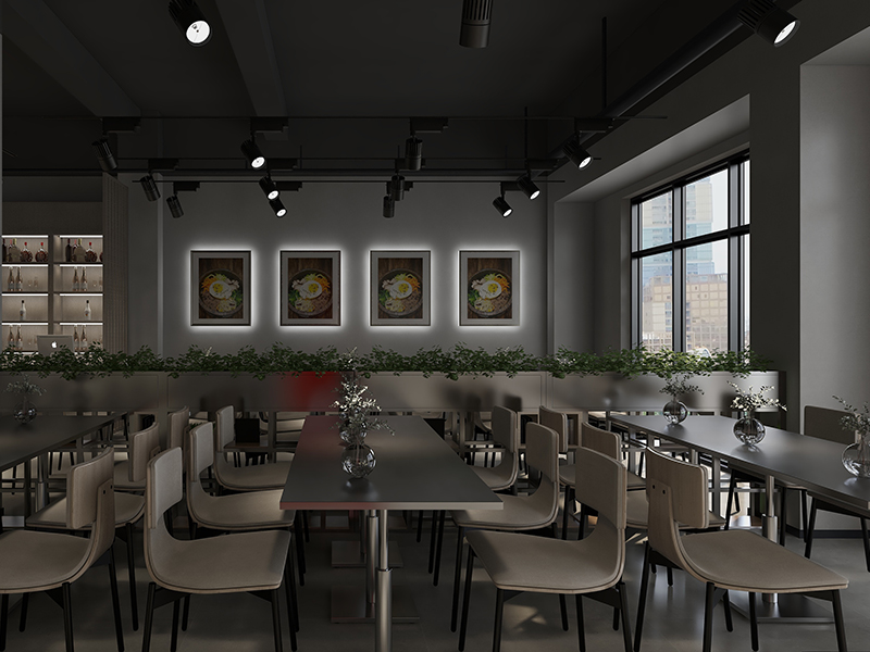 215㎡青島萬(wàn)象城商業(yè)裝修實(shí)拍 西餐店北歐風(fēng)格 裝修設(shè)計(jì)全包