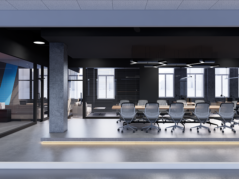 257㎡辦公室設(shè)計(jì) 江門(mén)智薈城商業(yè)裝修 會(huì)議室/辦公區(qū)效果展示