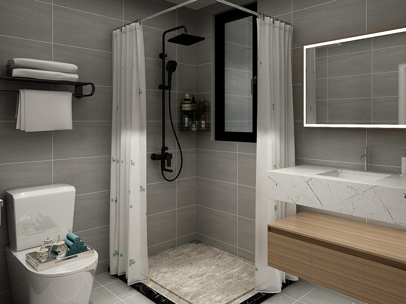 84平現(xiàn)代中式風簡單裝修 佛山陽光棕櫚園二手房翻新改造全包