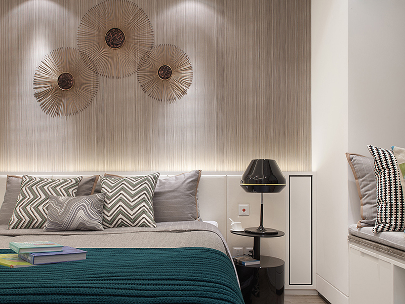 84平現(xiàn)代中式風簡單裝修 佛山陽光棕櫚園二手房翻新改造全包