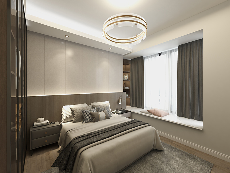 112平精裝房簡(jiǎn)單改造 無(wú)錫融創(chuàng)熙園三期窗簾安裝 臥室翻新設(shè)計(jì)