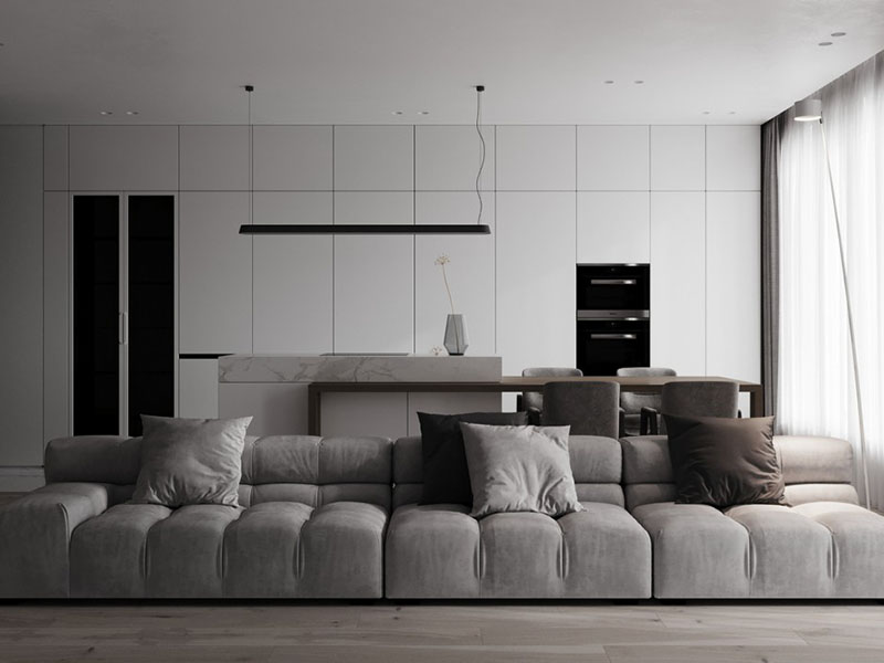 西安北歐風格出租屋翻新案例_西安96平米房子裝修設(shè)計方案(圖4)